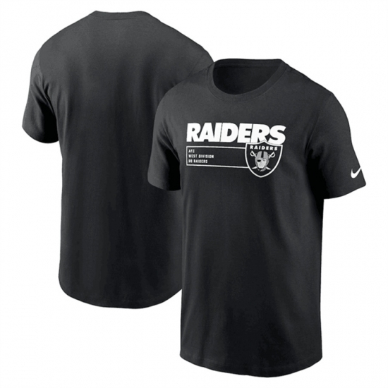 Men's Las Vegas Raiders Black Division Essential T Shirt - Jersey