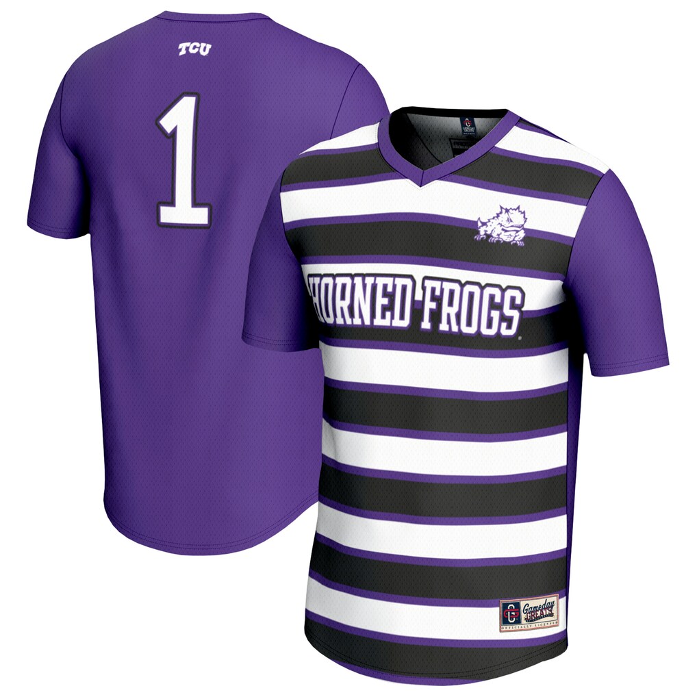 Youth GameDay Greats #1 Purple TCU Horned Frogs Lightweight Soccer Fashion Jersey - Jersey
