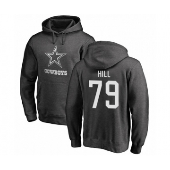 Football Dallas Cowboys #79 Trysten Hill Ash One Color Pullover Hoodie - Jersey