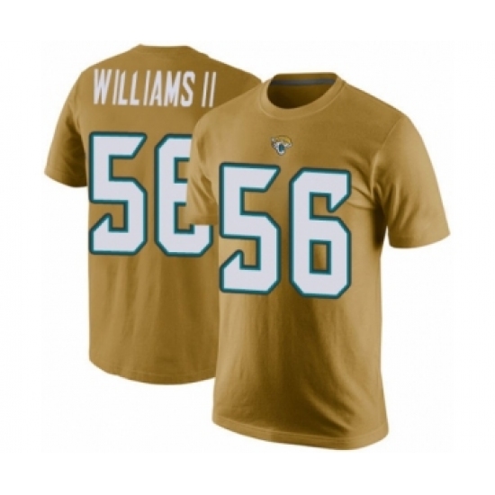 Football Men's Jacksonville Jaguars #56 Quincy Williams II Gold Rush Pride Name & Number T-Shirt - Jersey