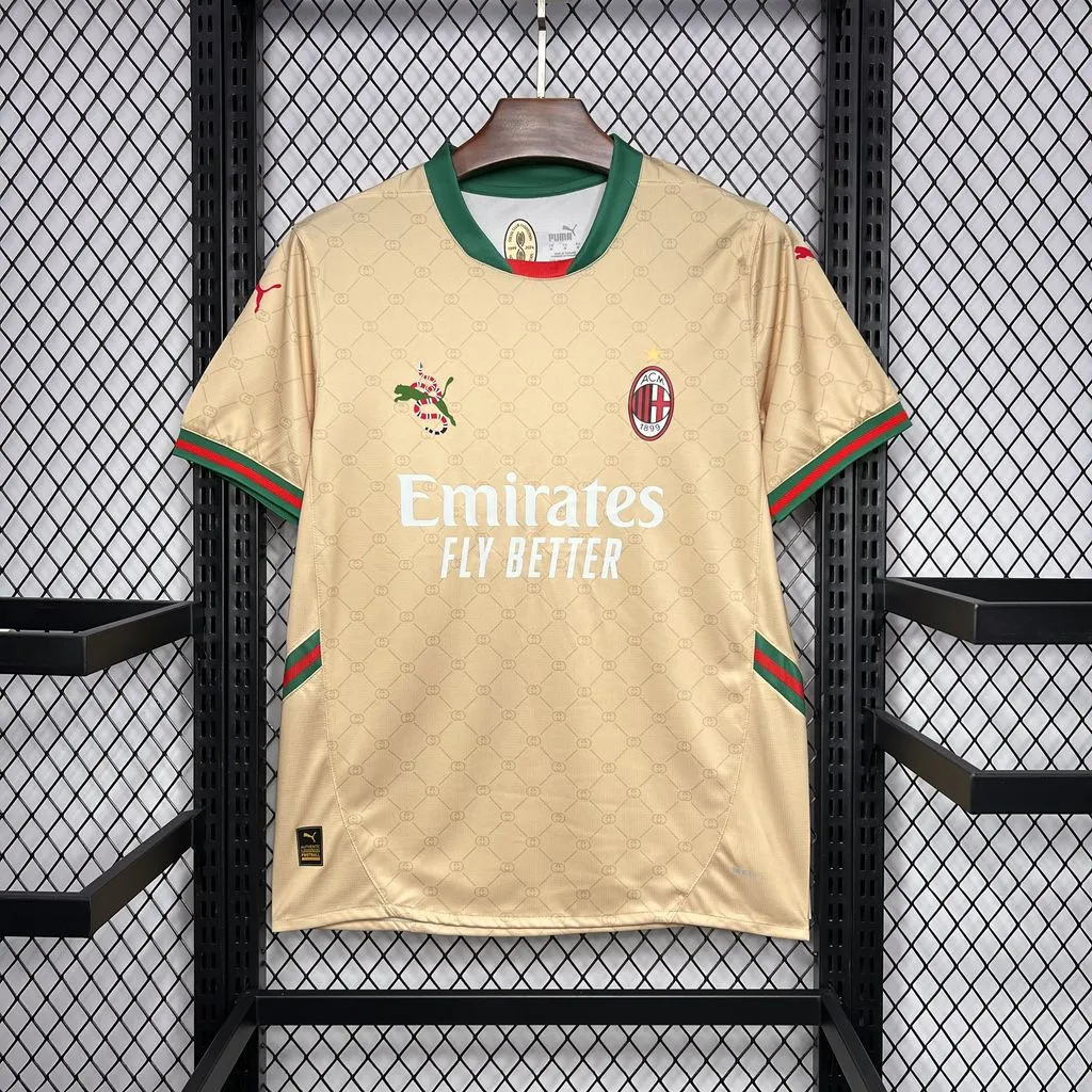 AC Milan Soccer Jersey Gucci Co-branded Custom Shirt 2024/25 - Jersey