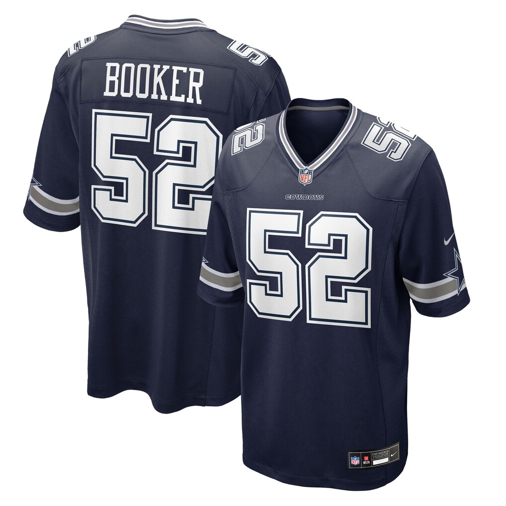 Men's Dallas Cowboys Tyler Booker Nike Navy Team Game Jersey - Jersey
