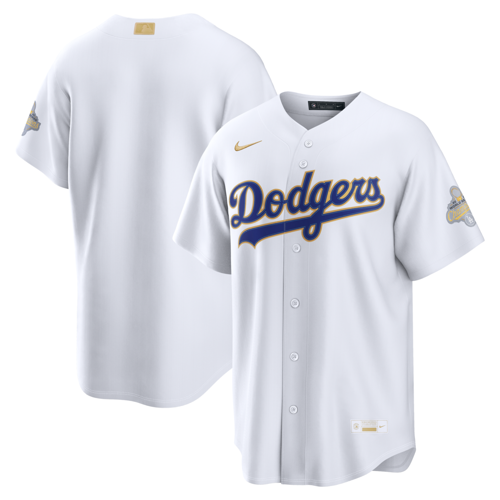 Men's Los Angeles Dodgers Nike White 2026 Gold Collection Stadium Jersey - Jersey