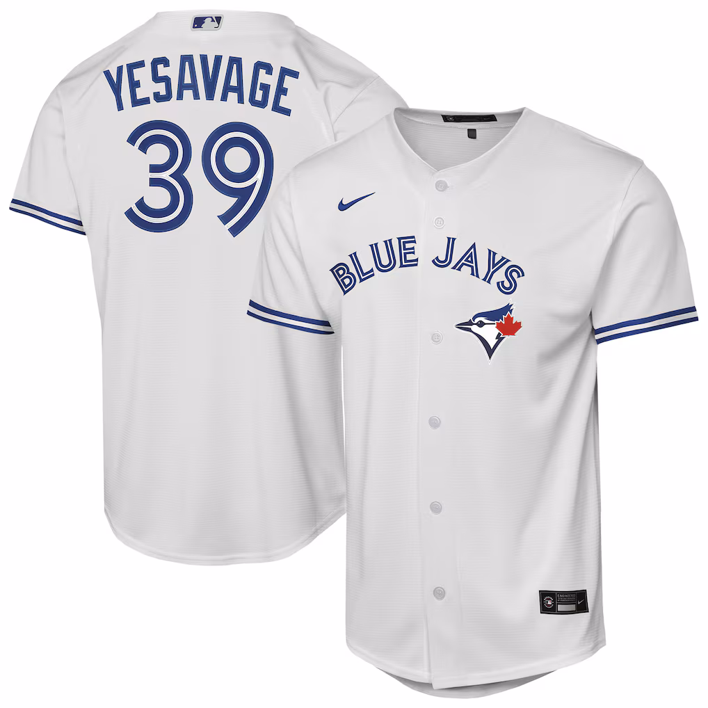 Youth Toronto Blue Jays Trey Yesavage Nike White Home Baseline Jersey - Jersey