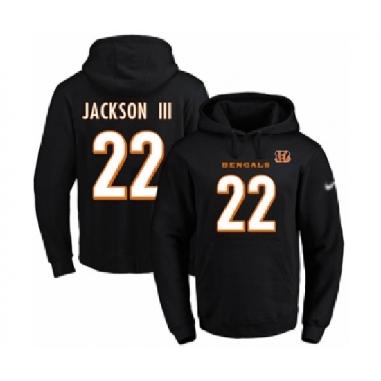 Football Men's Cincinnati Bengals #22 William Jackson Black Name & Number Pullover Hoodie - Jersey