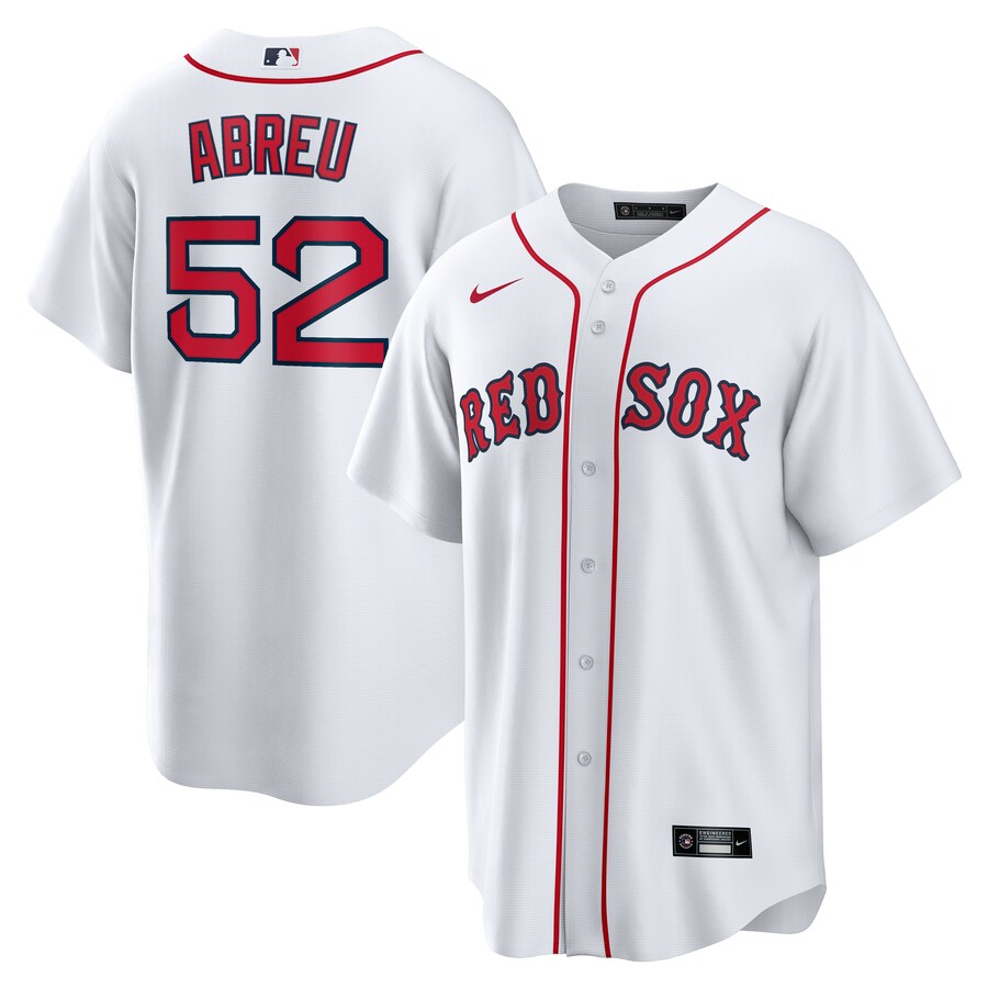 Men's Boston Red Sox Wilyer Abreu Nike White Home Replica Jersey - Jersey