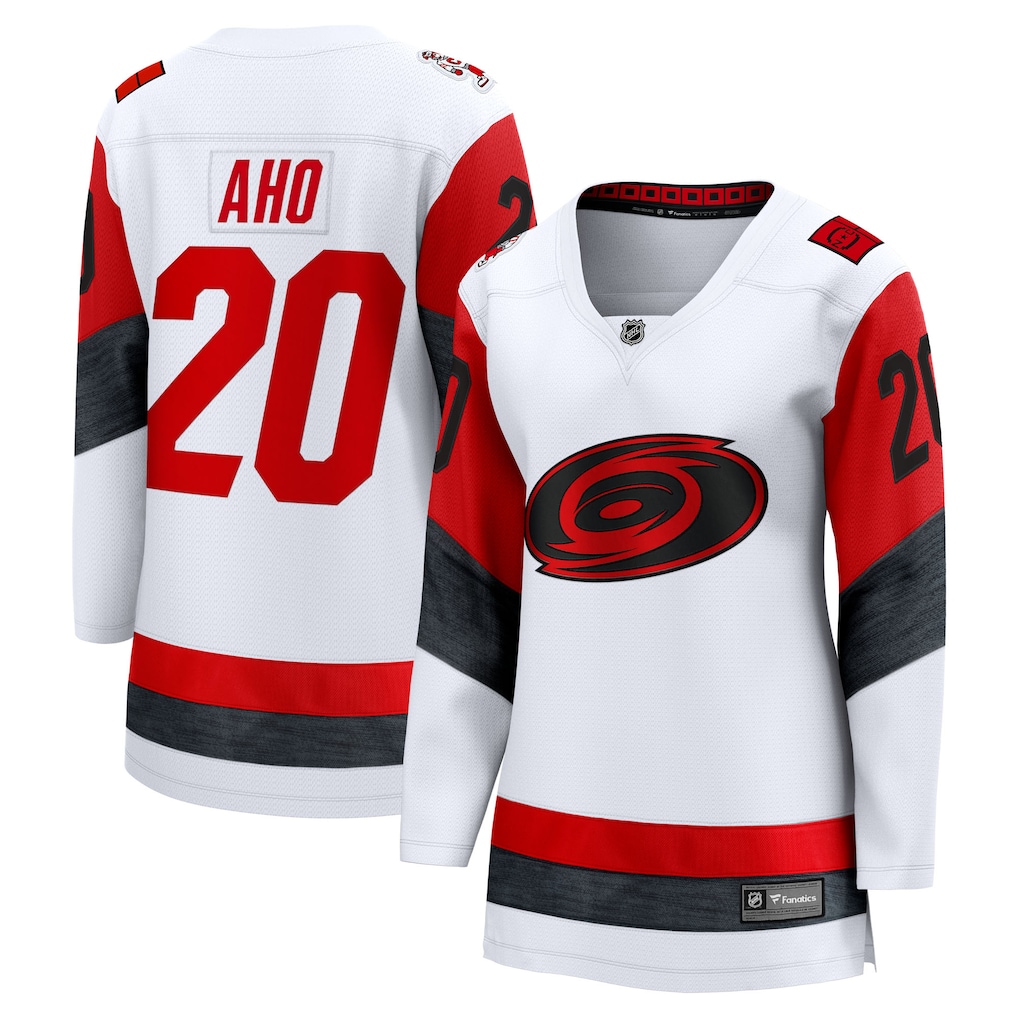 Women's Carolina Hurricanes Sebastian Aho Fanatics White Away Breakaway Jersey - Jersey