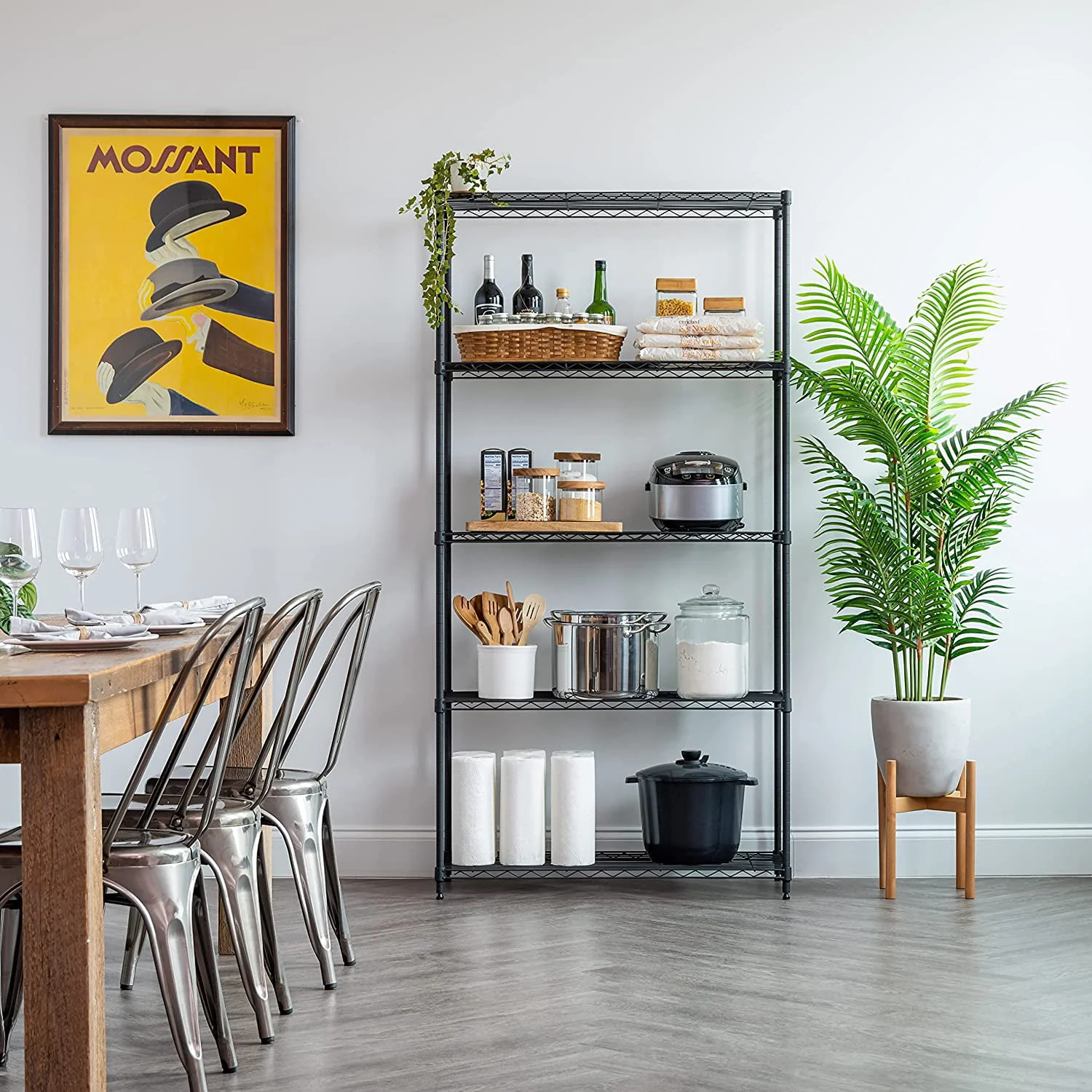 Vebreda 5-Tier Wire Shelving Unit, 21.7