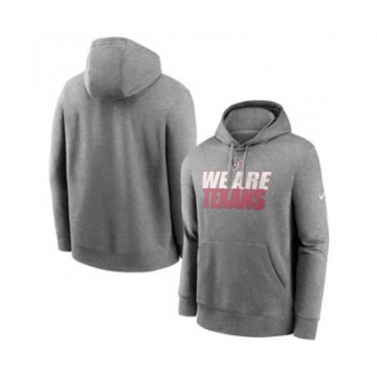 Men's Houston Texans Heathered Gray Fan Gear Local Club Pullover Hoodie - Jersey