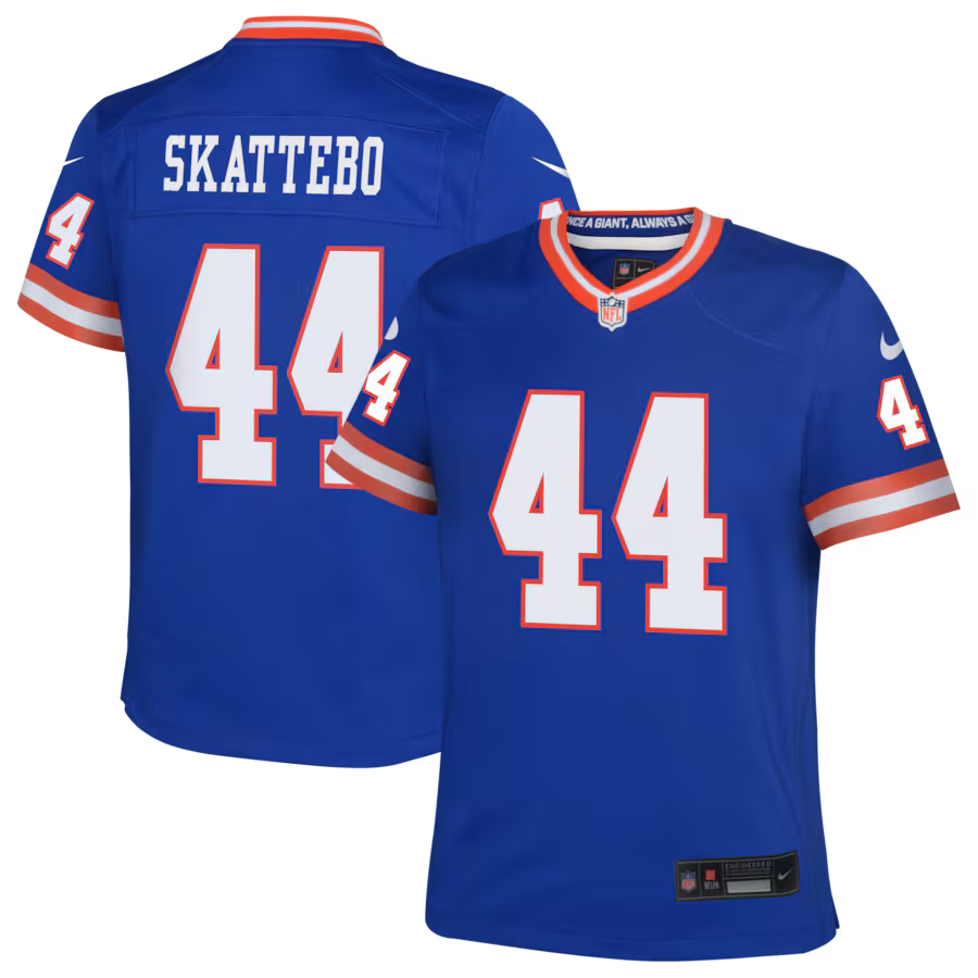 Youth New York Giants Cam Skattebo Nike Royal Alternate 2 Game Jersey - Jersey