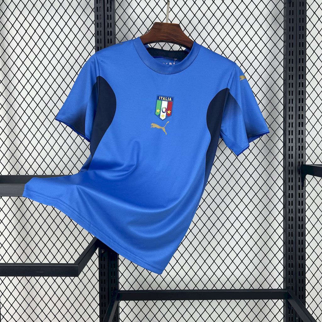 Italy Retro Soccer Jersey Home Custom Shirt 2006 - Jersey