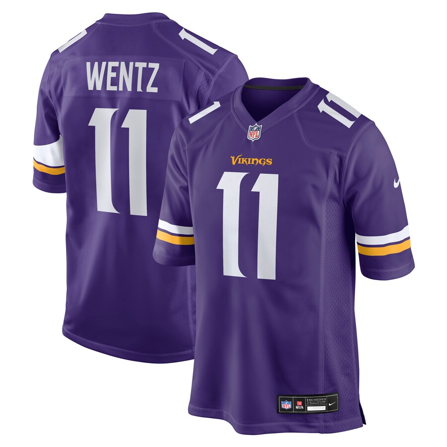 Men's Minnesota Vikings Carson Wentz Nike Purple Team Game Jersey - Jersey