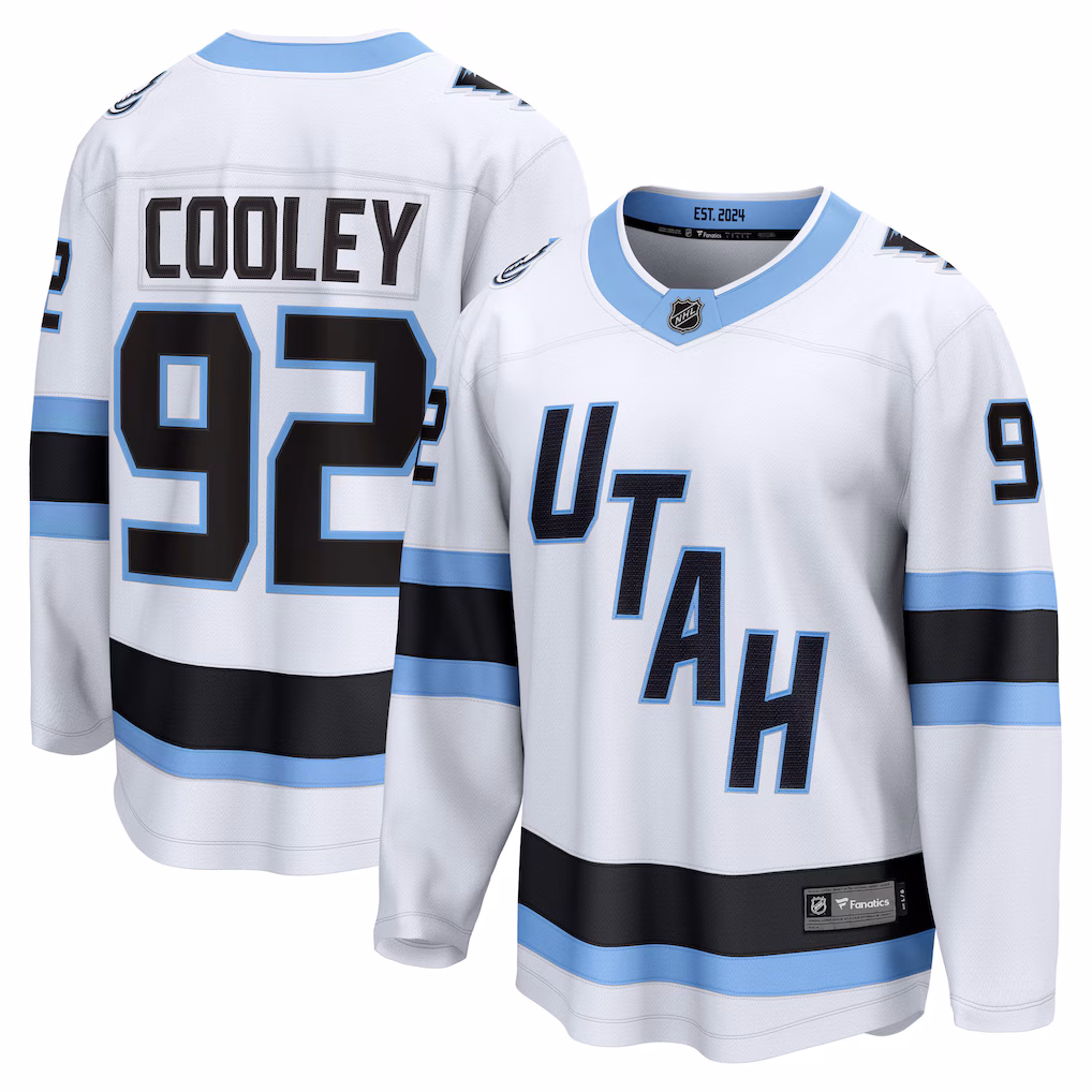 Men's Utah Mammoth Logan Cooley Fanatics White Away Breakaway Player Jersey - Jersey