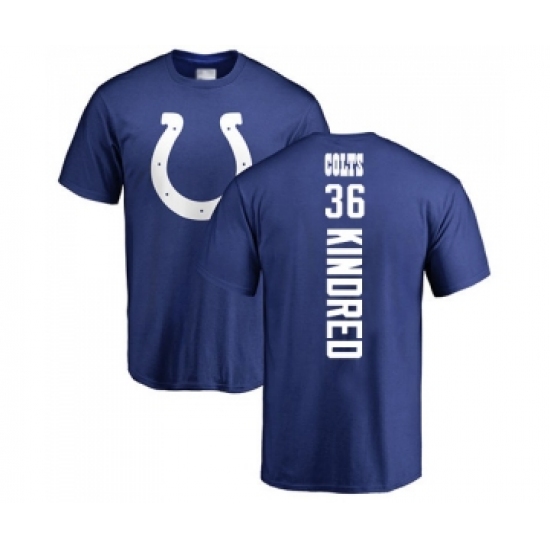 Football Indianapolis Colts #36 Derrick Kindred Royal Blue Backer T-Shirt - Jersey