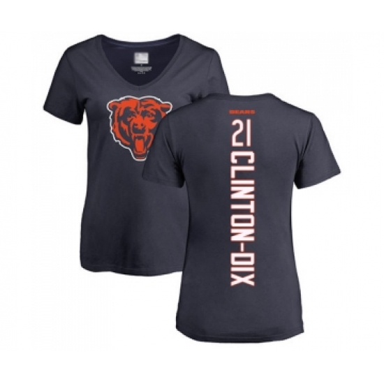 Football Women's Chicago Bears #21 Ha Clinton-Dix Navy Blue Backer T-Shirt - Jersey