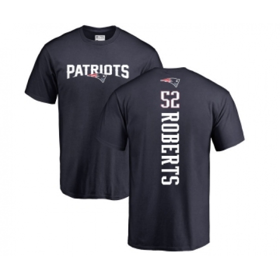 Football New England Patriots #52 Elandon Roberts Navy Blue Backer T-Shirt - Jersey