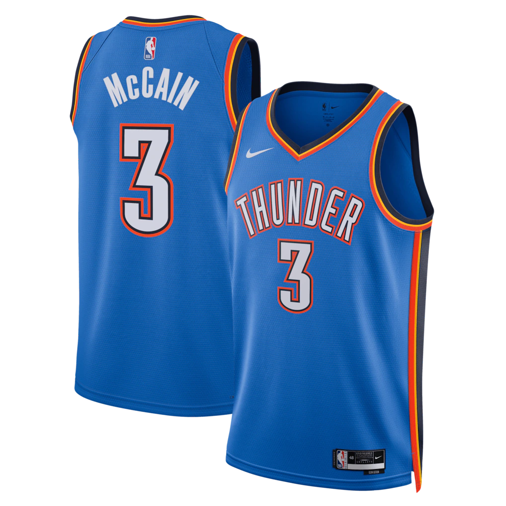 Unisex Oklahoma City Thunder Jared McCain Nike Blue Swingman Jersey - Icon Edition - Jersey