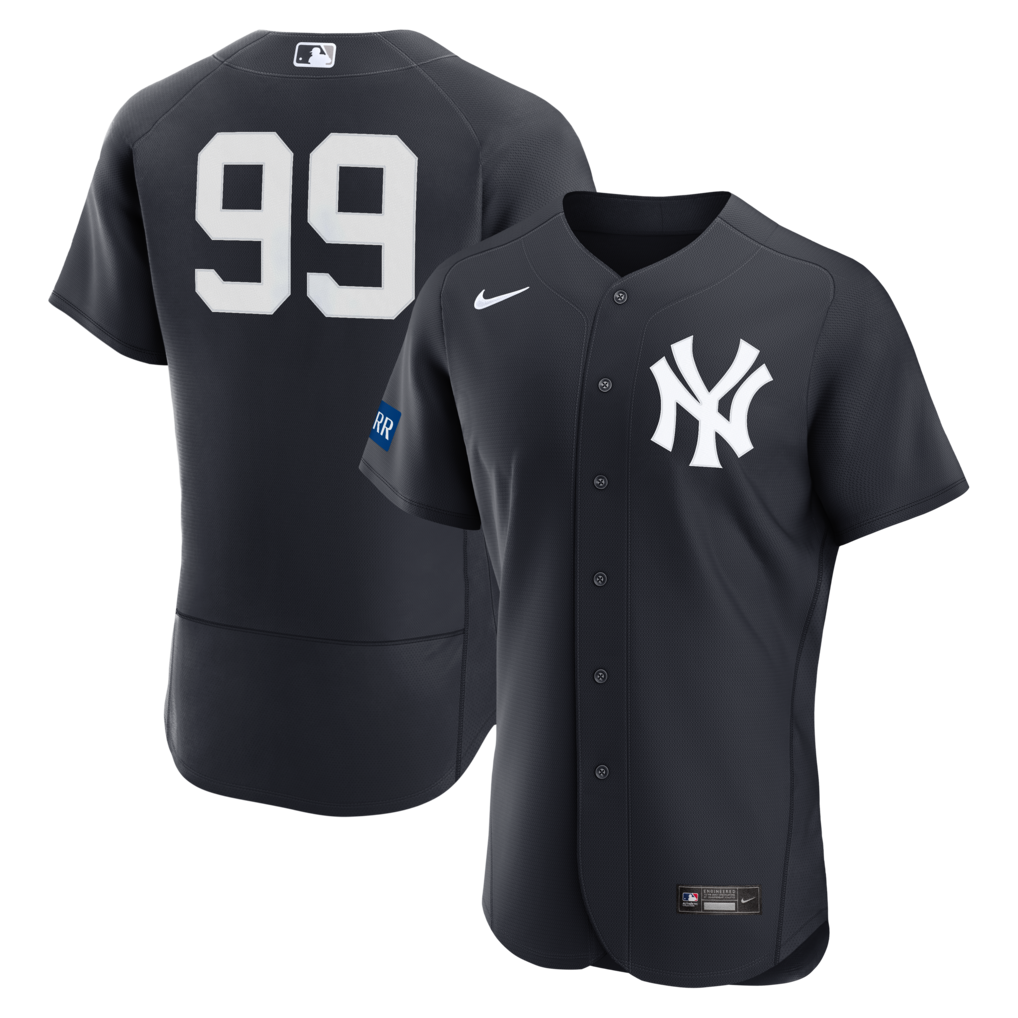 Men's New York Yankees Aaron Judge Nike Navy Alternate Authentic Sponsor Patch Jersey - Jersey