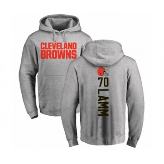 Football Cleveland Browns #97 Anthony Zettel Ash Backer Pullover Hoodie - Jersey