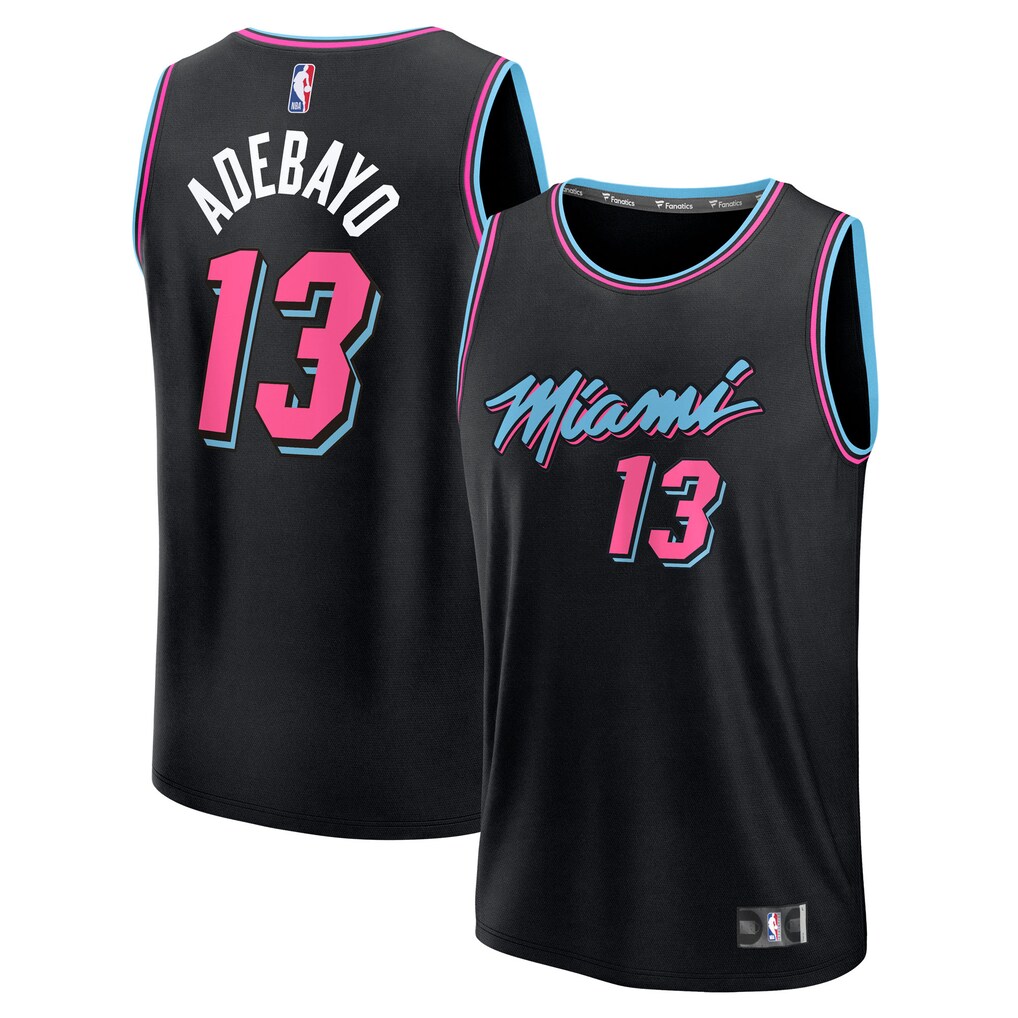 Youth Miami Heat Bam Adebayo Fanatics Black 2025/26 City Edition Fast Break Jersey - Jersey