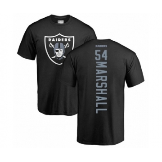 Football Oakland Raiders #54 Brandon Marshall Black Backer T-Shirt - Jersey