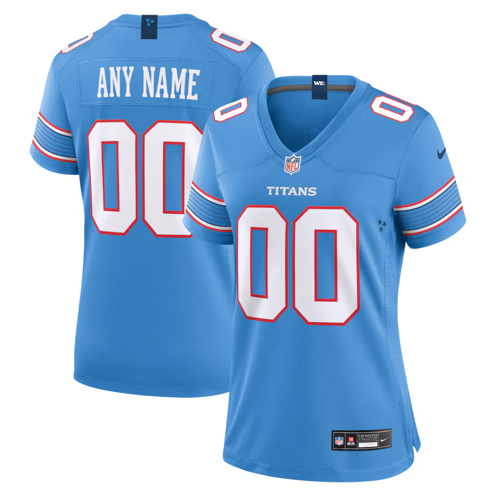 Women's Tennessee Titans Nike Light Blue Game Custom Jersey - Jersey