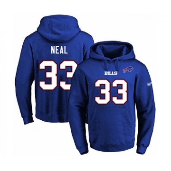 Football Men's Buffalo Bills #33 Siran Neal Royal Blue Name & Number Pullover Hoodie - Jersey