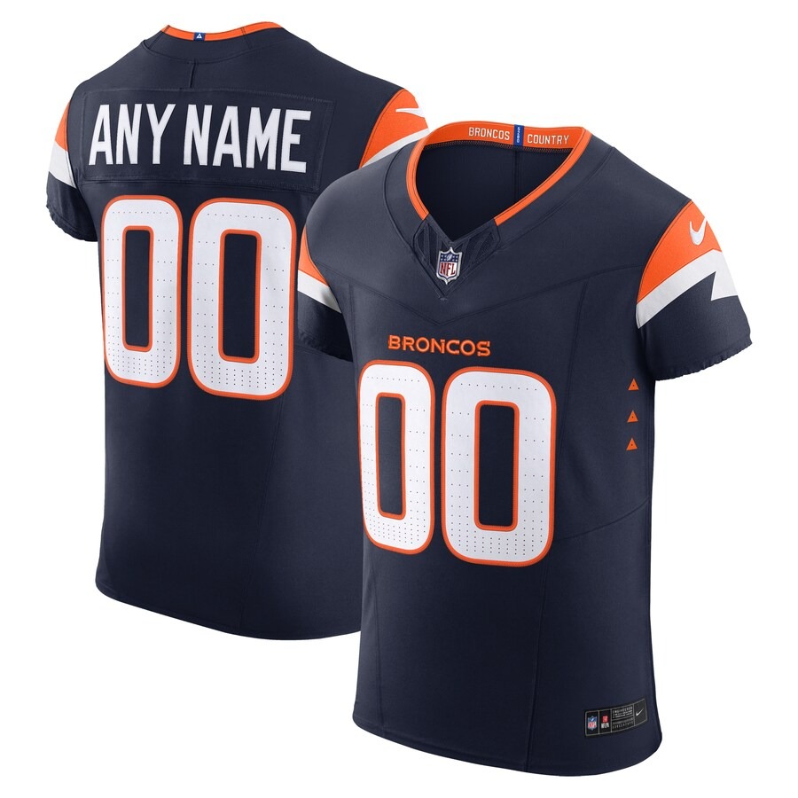 Men's Denver Broncos Nike Navy Alternate Vapor F.U.S.E. Elite Custom Jersey - Jersey