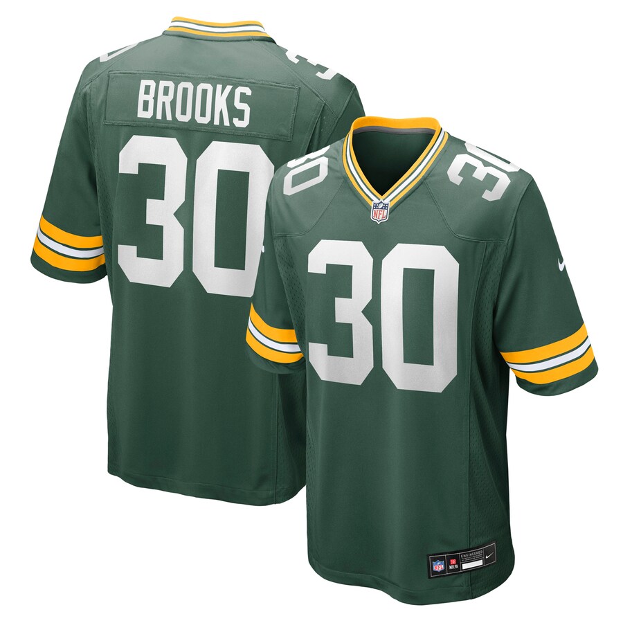 Men's Green Bay Packers Chris Brooks Nike Green Team Game Jersey - Jersey