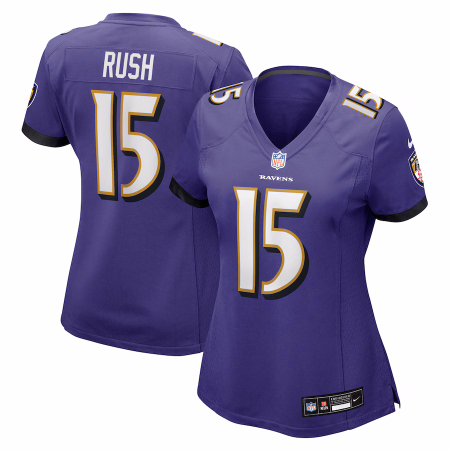 Women's Baltimore Ravens Cooper Rush Nike Purple Team Game Jersey - Jersey
