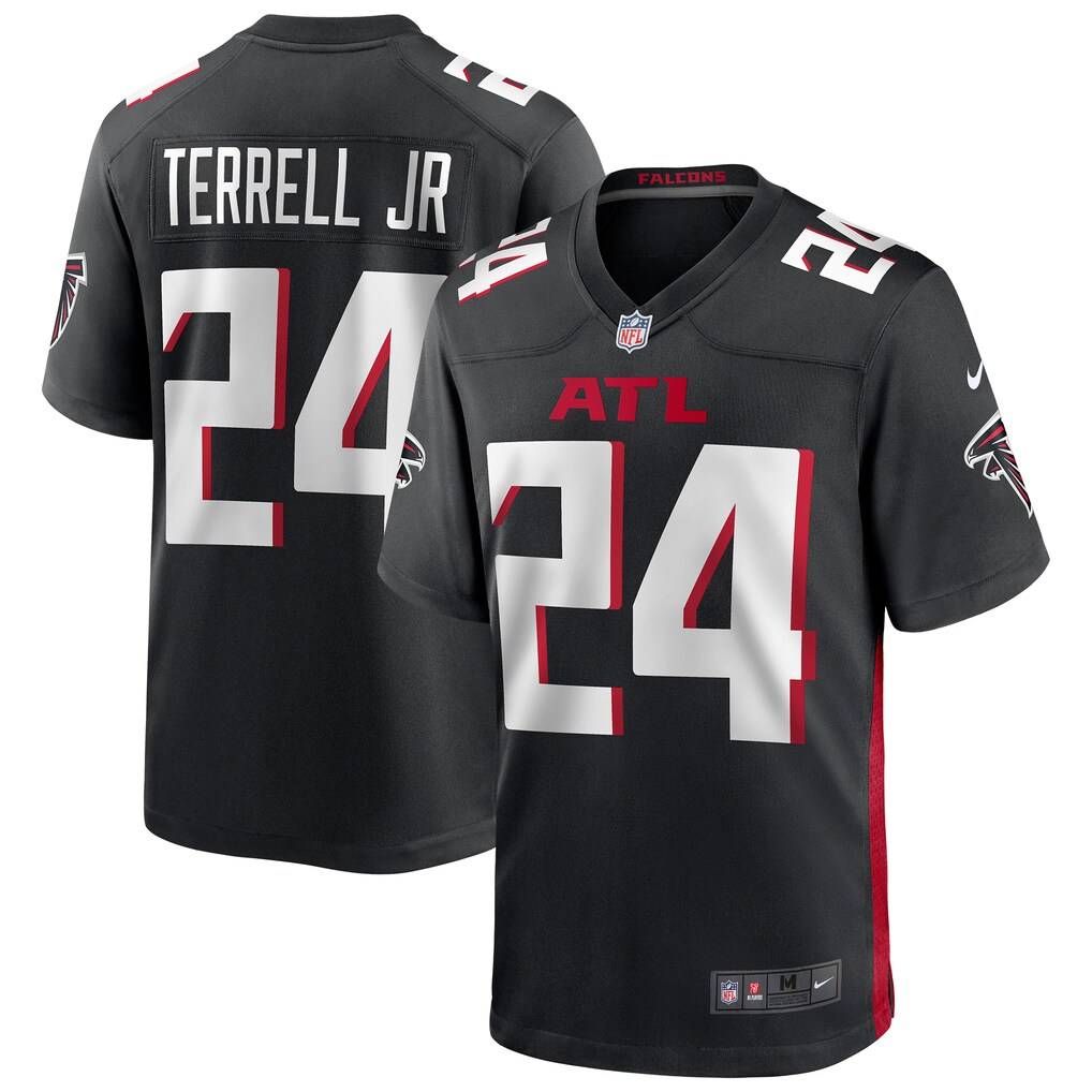 Men's Atlanta Falcons A.J. Terrell Nike Black Game Jersey - Jersey