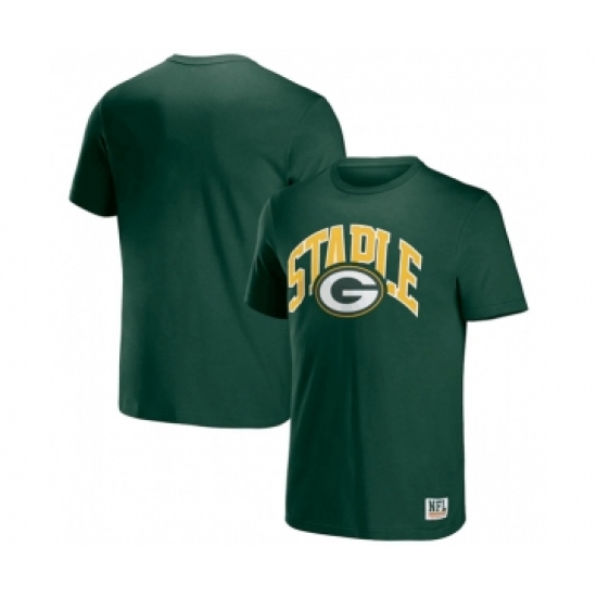 Men's Green Bay Packers x Staple Green Logo Lockup T-Shirt - Jersey