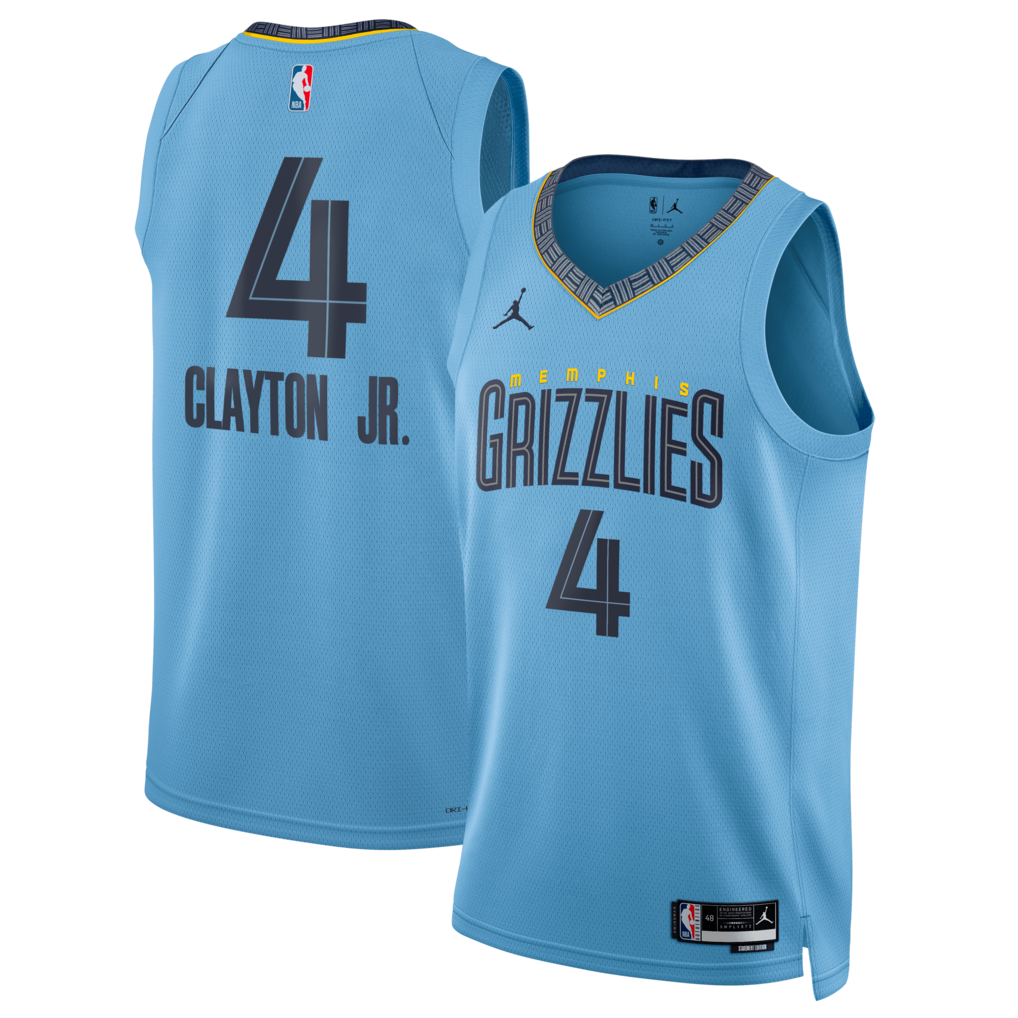 Unisex Memphis Grizzlies Walter Clayton Jr. Jordan Brand Light Blue Swingman Jersey - Statement Edition - Jersey