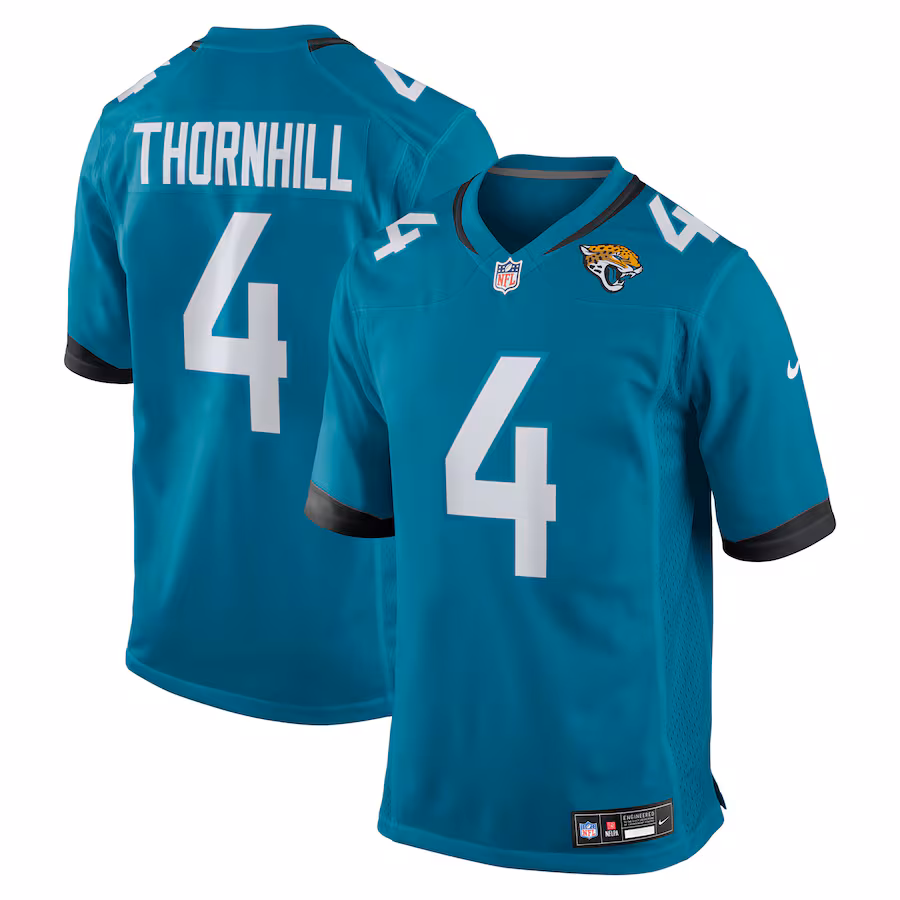 Men's Jacksonville Jaguars Juan Thornhill Nike Teal Team Game Jersey - Jersey