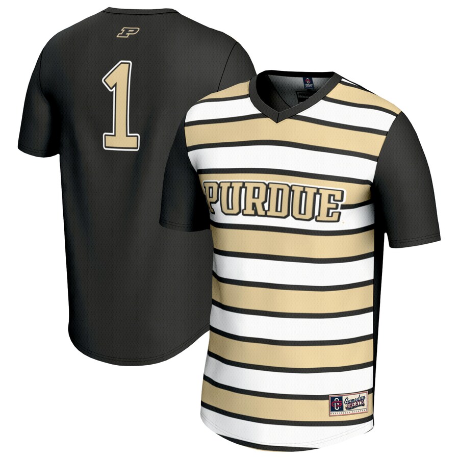 Unisex GameDay Greats #1 Black Purdue Boilermakers Lightweight Soccer Fashion Jersey - Jersey