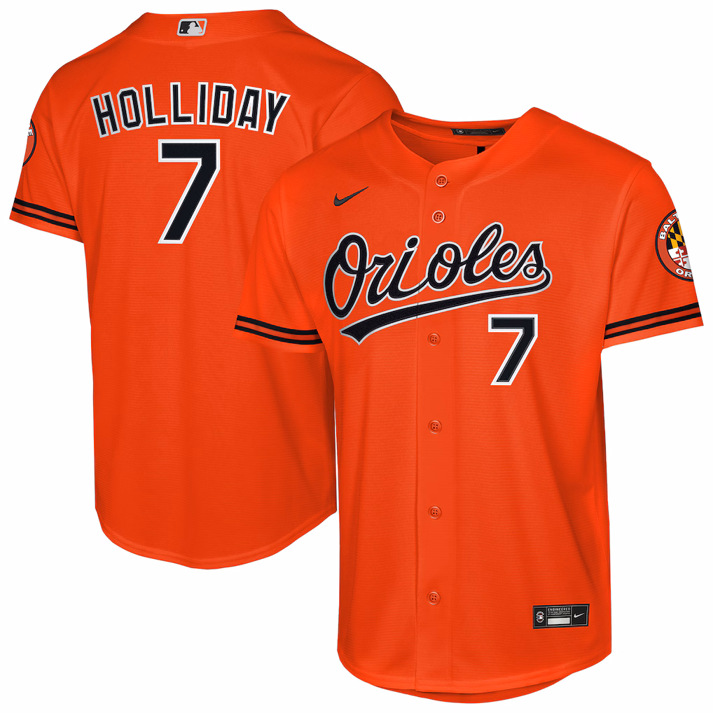 Youth Baltimore Orioles Jackson Holliday Nike Orange Alternate 2 Stadium Player Jersey - Jersey