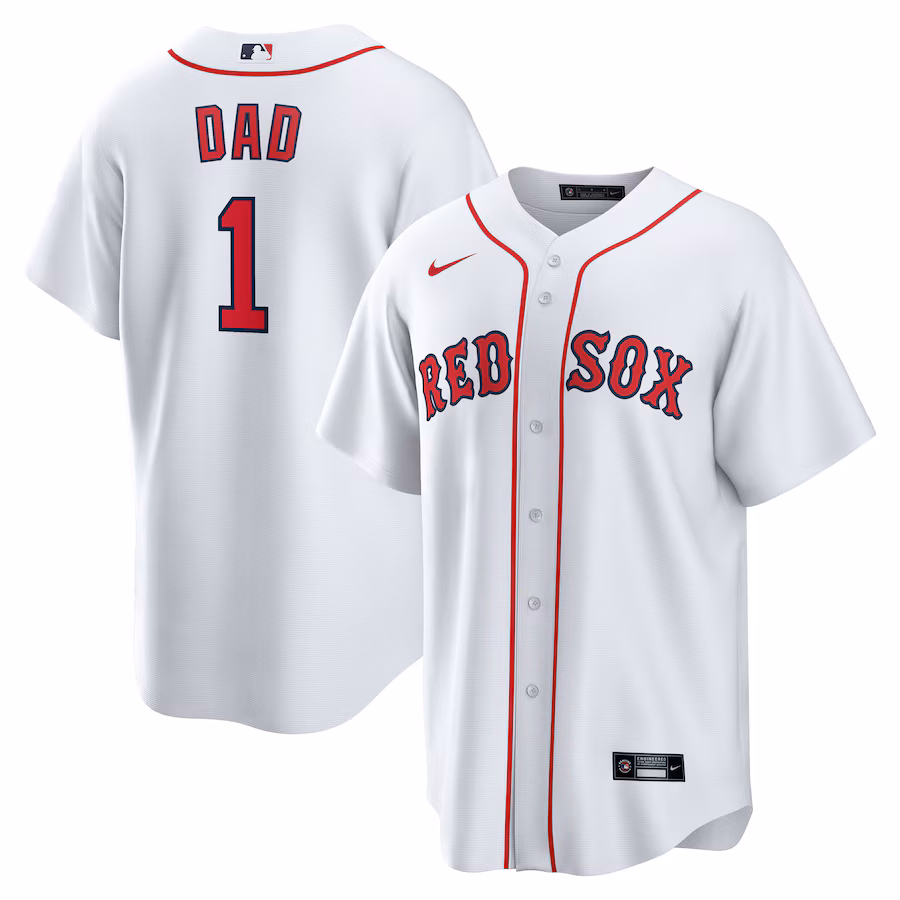 Men's Boston Red Sox Nike White #1 Dad Home Replica Jersey - Jersey