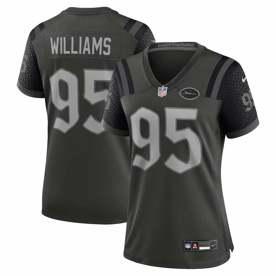Women's New York Jets Quinnen Williams Nike Gotham Green 2025 Rivalries Collection Game Jersey - Jersey
