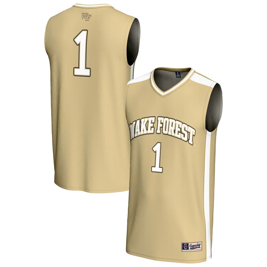 Unisex GameDay Greats #1 Gold Wake Forest Demon Deacons Lightweight Collegiate Basketball Fashion Jersey - Jersey