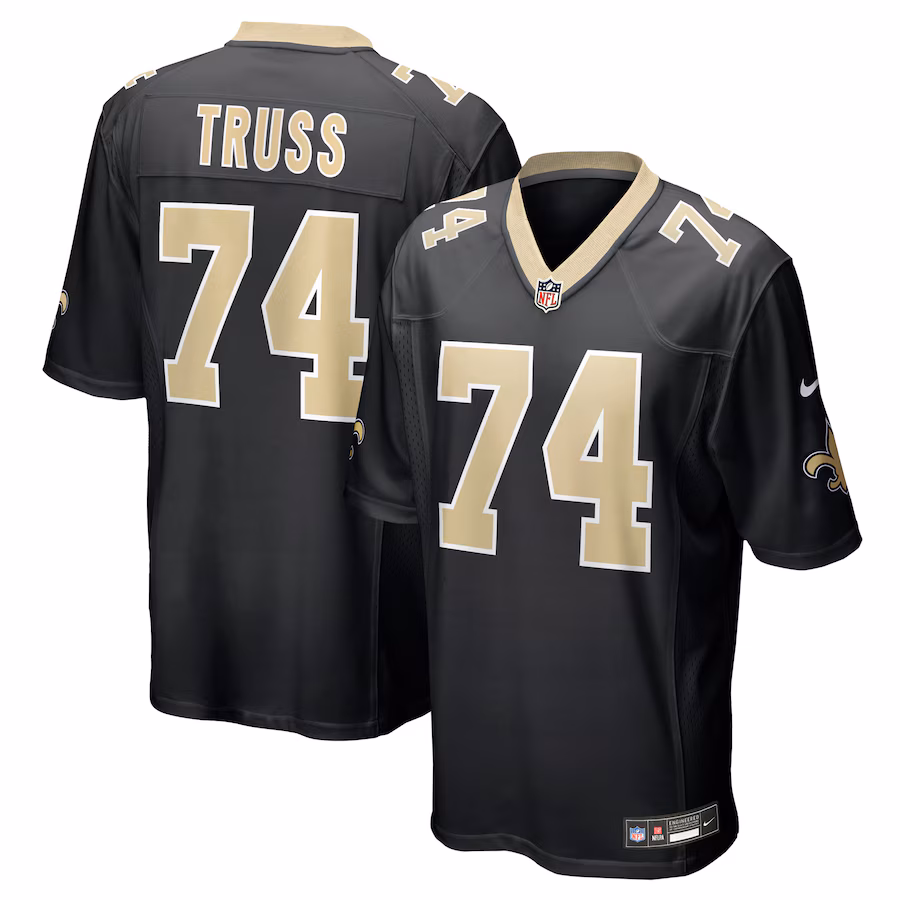Men's New Orleans Saints Xavier Truss Nike Black Team Game Jersey - Jersey