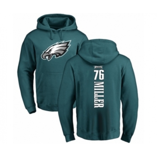 Philadelphia Eagles #76 Shareef Miller Green Backer Pullover Hoodie - Jersey
