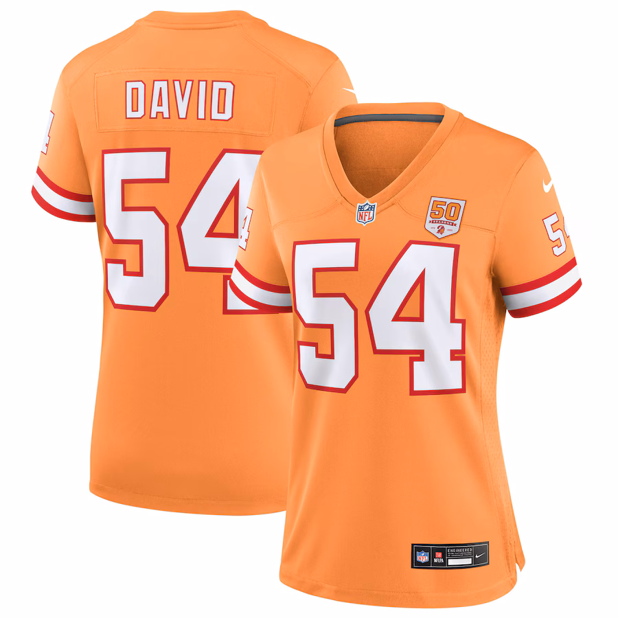Women's Tampa Bay Buccaneers Lavonte David Nike Creamsicle 50th Season Game Jersey - Jersey