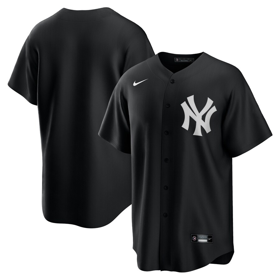 Men's New York Yankees Nike Black Lights Out Replica Jersey - Jersey