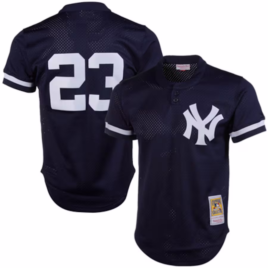 Men's New York Yankees Don Mattingly Mitchell & Ness Navy 1995 Authentic Cooperstown Collection Mesh Batting Practice Jersey - Jersey