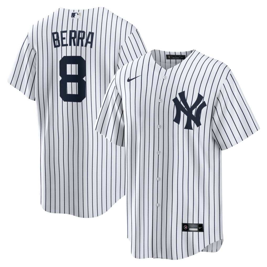 Men's New York Yankees Yogi Berra Nike White Home Retired Player Replica Jersey - Jersey