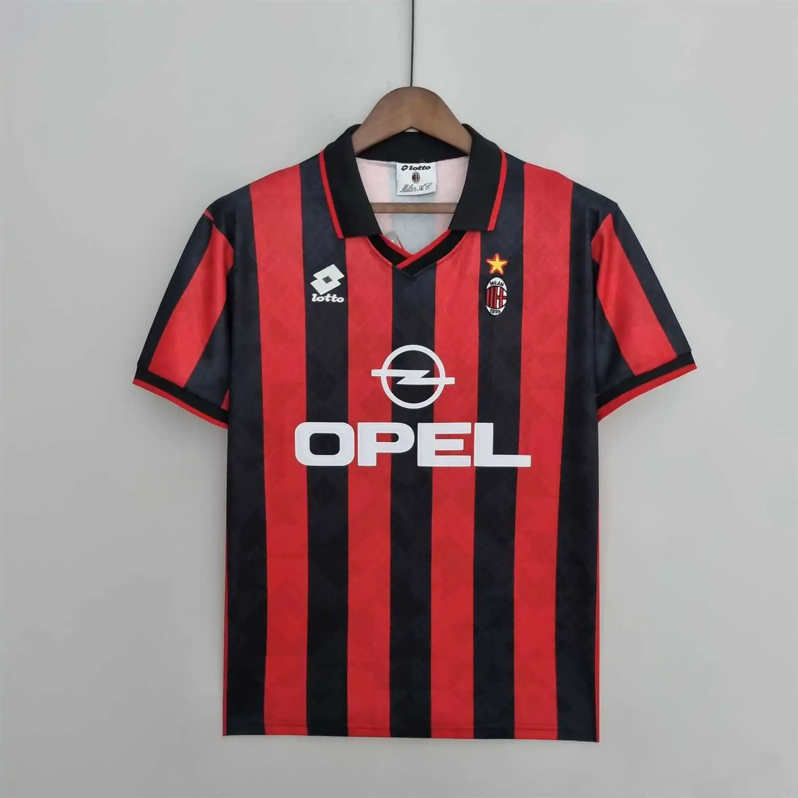 AC Milan Retro Soccer Jersey Home Custom Shirt 1995/96 - Jersey