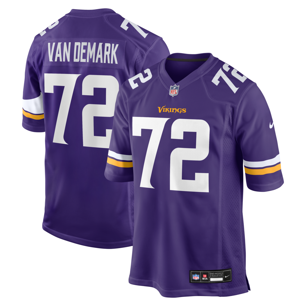 Men's Minnesota Vikings Ryan Van Demark Nike Purple Team Game Jersey - Jersey