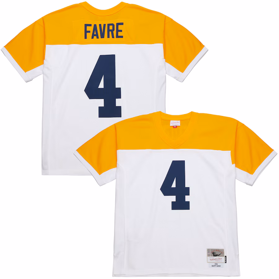 Men's Green Bay Packers Brett Favre Mitchell & Ness White 1994 Legacy Replica Jersey - Jersey