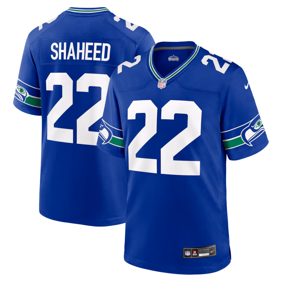 Men's Seattle Seahawks Rashid Shaheed Nike Royal Alternate Game Jersey - Jersey