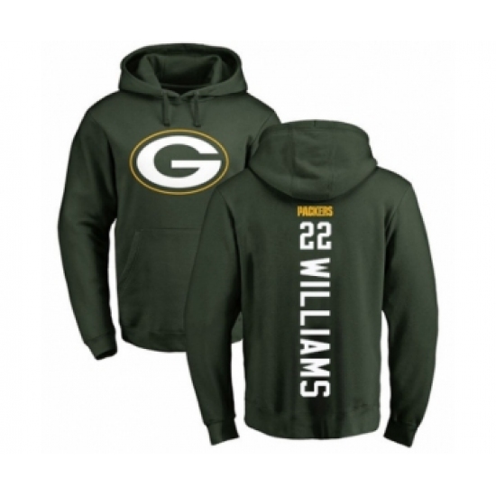 Football Green Bay Packers #22 Dexter Williams Green Backer Hoodie - Jersey